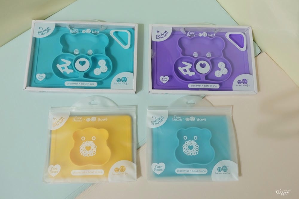 ▌已結團▌ 美國超夯【Ezpz快樂餐盤Care Bears新色首團】x 木醣醇潔牙巾 x Air Bye Bye 真空壓縮袋