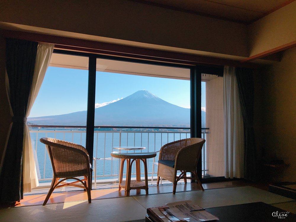 河口湖住宿 河口湖秀峰閣湖月 房間內就可欣賞到完整富士山美景 野蠻王妃愛漂亮