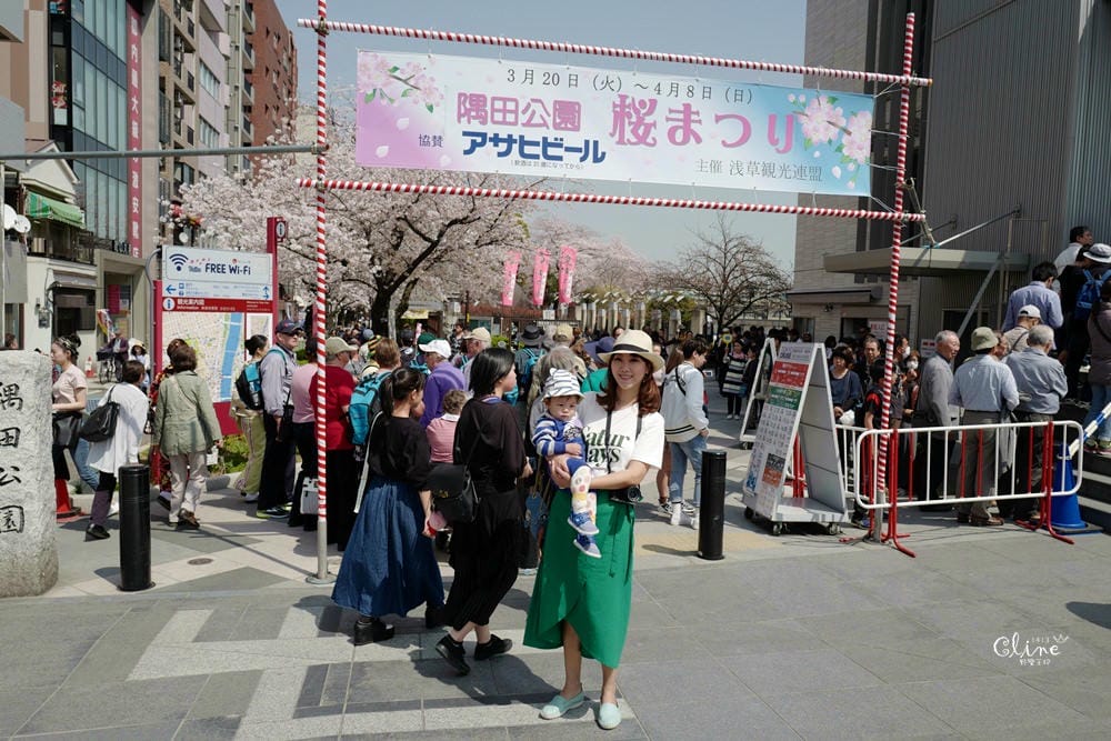 ▌東京賞櫻▌隅田公園櫻花河畔賞櫻。晴空塔就在眼前