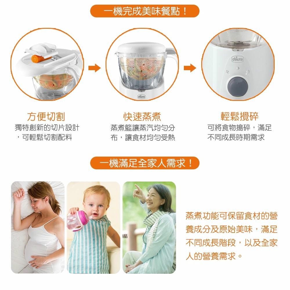 ▌團購▌第一次做副食品就上手【chicco多功能食物調理機】切割、加熱、蒸煮、攪碎一機搞定