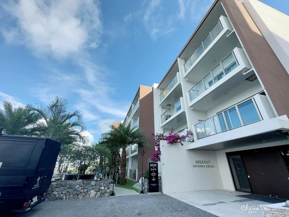 ▌沖繩海景飯店推薦▌宇流麻藏身處酒店 (HIDEOUT OKINAWA URUMA)無敵海景，泳池，廚房，洗烘衣機