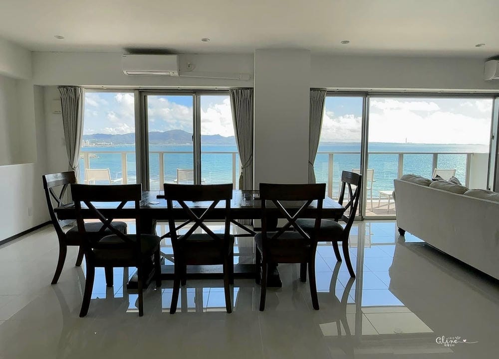 ▌沖繩海景飯店推薦▌宇流麻藏身處酒店 (HIDEOUT OKINAWA URUMA)無敵海景，泳池，廚房，洗烘衣機