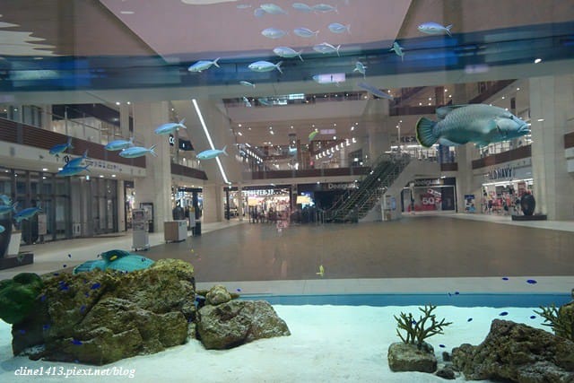 ▌沖繩自由行▌沖繩血拚必訪♥AEON MALL Okinawa Rycom ♥沖繩最新最大購物中心(有超大水族箱、部分店家可退稅)